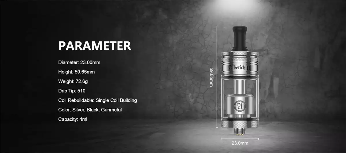 atomizor Alberich II MTL negru